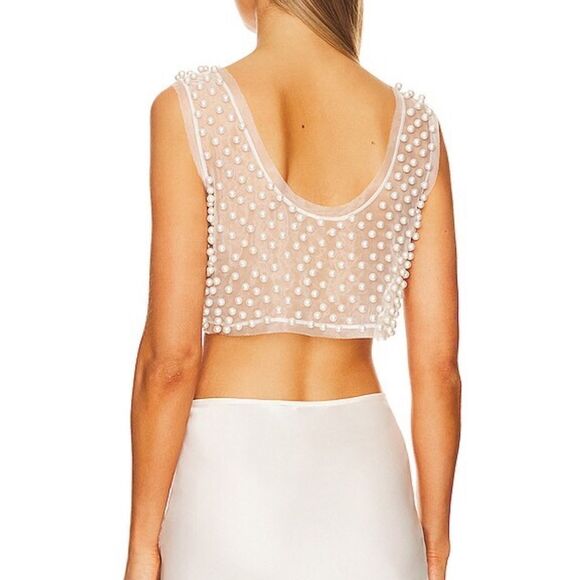 NWT LoveShackFancy Denita Crop Top in Ivory - Picture 5 of 6